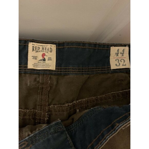 Red‎ Head Field Pants Men's Sz 44 X 32 Brown Zip Side Pocket - Picture 1 of 6